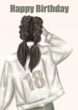 Trendy 18th Birthday Girl created by EL ILLUSTRATES