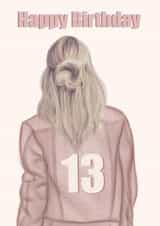 Trendy 13th Birthday Girl Card created by EL ILLUSTRATES