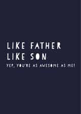 Like father like son, father's day card created by Heather Alstead Design LTD