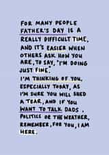 Father's Day Thinking Of You Card created by Hello Dobbs