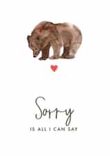 Sad Bear Sorry Sympathy Card created by Jodie Gaul & Co