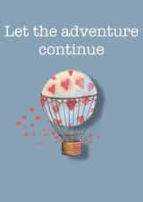 Let the adventure continue Anniversary card created by Lynsey Ravetta