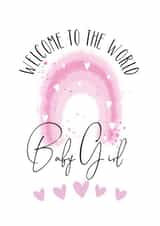 Rainbow Baby Girl Card created by Louise Potton Designs