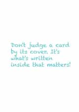 Don't judge me Birthday card! created by Hundreds & Thousands