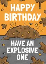 Explosive One Funny Poo Birthday Card created by Tishy Tashy