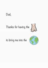 Thanks For Having The Balls Father's Day Card created by byREX