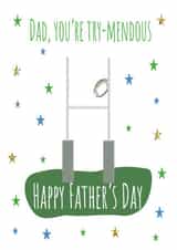 Rugby Dad Father's Day card created by Missycards