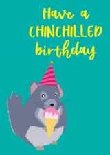 Chinchilla Birthday Card created by Dusty Rose Lees