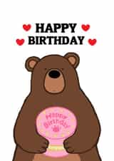 Birthday Bear Love created by CARDTOON