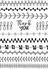 Ric Rac thank you card created by Deborah Chou