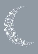 We love you to the moon and back created by Ellie's Little Studio