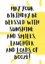 sunshine and booze birthday created by original fox designs