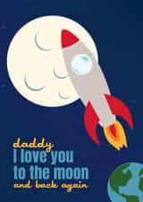 daddy I love you to the moon and back again created by Cox a Doodle Doo