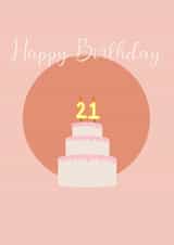 21st Birthday Cake Card created by Made by Milly