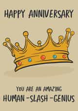 Happy Anniversary - You're An Amazing Human-Slash-Genius created by @tikkled.pink