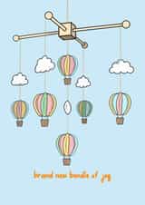 Baby cot mobile - New Baby Card created by HURRICANE REMI