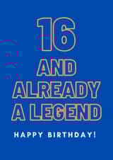 16th birthday legend card created by ERC Design