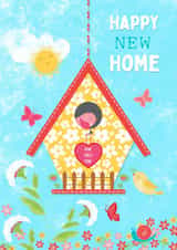 Cute Birdhouse New Home Card - Birds - Happy New Home created by Gill Eggleston
