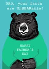 UnBEARABLE Farts Father's Day Card created by Lucky Lobster Art