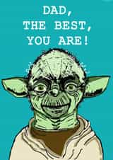 Yoda - The Best, You Are! Father's Day Card created by Lucky Lobster Art