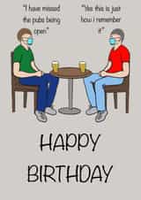 Lockdown pub birthday card created by Maisie’s Magical Memories