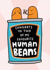 Congrats Engagement Humans Beans Card created by Arrow Gift Co