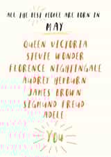 The best people are born in May created by DOTS + STRIPES
