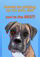 Boxer dog Father’s Day card created by Tilly From The Tuck Shop