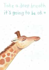 Take A Deep Breath Giraffe Reassurance card created by Carina Roberts