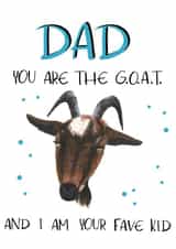 G.O.A.T. Father's day card created by Emily Hunter
