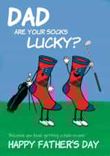 Hole-in-one Golfing Socks Father's Day Card created by @Cupsie's Creations