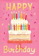 Happy Birthday Cake and sprinkles created by Paper Valley Design Studio