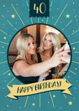 Personalised Birthday Photo Card created by Evie Garnett Designs - Photo 40th Birthday card