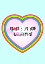 Congrats on your enGAYgement - LGBTQ engagement card created by Poppy & Mabel