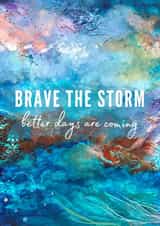 Thinking Of You Inspirational Quote Card created by Anj Art