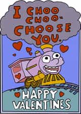 Ralph Loves Lisa Simpsons Valentines Day Cartoon Card created by Alexia James