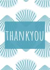 Thank You Shell Pattern created by Sand and Seagull