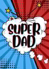Comic book style super dad father's day card created by Paper Wishes Co