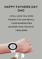 Running Dad Fathers Day card created by Urban Collie
