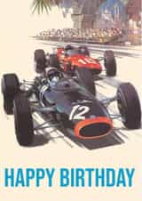 Retro Motor Racing Birthday Card created by Groves Design