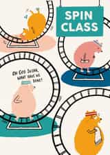 Spin Class Greetings Card created by Abigail Burch
