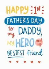 Hero & Best Friend First Father's Day Card created by Kimberley Rose Studio