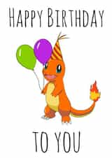 Pokemon Charmander Birthday Card created by Chloe Page