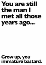 NSFW Anniversary Card - Immature Bastard created by Leamington Underground