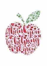 Apple teacher thank you card created by Ellie's Little Studio