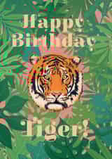 Tiger Queen of the Jungle Birthday Card created by @ChildstarSamantha