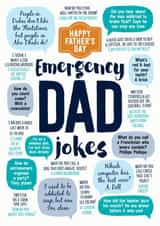 Funny Fathers Day Card / Birthday Card - Dad - Joke - Emergency Dad Jokes created by Paper Plane