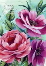 Happy Birthday Beautiful Flowers created by Sophie Hilton Designs