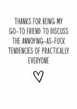 Thanks for being 'that' friend card created by Totally Mailed It