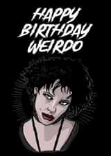 Happy Birthday Weirdo Nancy card created by Dark Cult Art